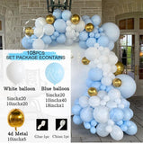 Macaron Blue Balloon Garland Birthday Party Decor Kids Baby Shower Boy Latex Ballon Arch Kit Wedding Party Baloon Suppiles