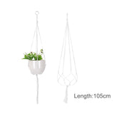 Xpoko Hanging Plant Handmade Macrame Hanger Flower Pot Planter Hanger Wall Decor Hanging Planter Hanging Basket Home Garden Supplies