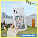 Back to School New Wallet Card Holder Case For Samsung Galaxy A53 A33 A13 A03S 164 166 A82 A72 A52 A32 4G 5G A02 A02S A51 Soft TPU Clear Cover