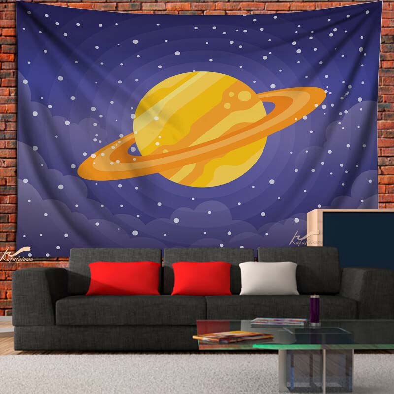 Universe Space Tapestry Fantasy Planet  Style Room Wall Hanging Room Satellite Earth Wall Art Decor Gift Painting Dropshipping