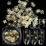 Xpoko Halloween Nail 1 Box Mixed Halloween Shape Nail Metal Sequin 3D Black Gold Witch Spider Snowflake Design Xmas Jewelry Accessories Slices LY1034