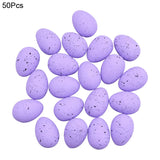 Xpoko 20/50Pcs Foam Easter Eggs Happy Easter Decorations Painted Bird Pigeon Eggs DIY Craft Kids Gift Favor Home Decor Easter Party