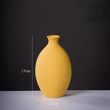 Xpoko Creative Ceramic Small Vase Simple Modern Home Decoration Round Flowers Vase