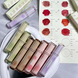 Xpoko Mirror Lip Glaze Lasting Waterproof Moisturize Ice Fruit Tea Glass Lip Gloss 8 Color Velvet Liquid Lipstick Sexy Red Lips Makeup