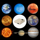 Planet Projection Lamp Moon Earth Galaxy Light Projector with 8pcs Light Sheets Background Atmosphere Light Party Photo Props