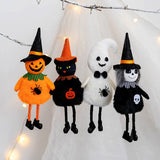 Xpoko Halloween Decoration Pumpkin Ghost Witch Black Cat Pendant Bar Haunted House Hanging Oranment Happy Halloween Day Ghost Festival