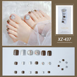 Back to school 2023 New Full Diamond Phototherapy Wearing Nail and Toe Nail Enhancements Removable Nail Clips In Stock, One Box of 24 Pieces