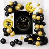 EID Mubarak Moon Balloon Background Set Ramadan Decoration For Home Islamic Muslim Party Backdrop Set EID Al Adha Ramadan Kareem