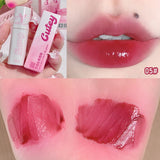 Xpoko Mirror Water Lip Plumper Gloss Lip Glaze Transparent Glass Pink Lip Mud Nude Brown Glossy Tint Waterproof Liquid Lipstick Makeup