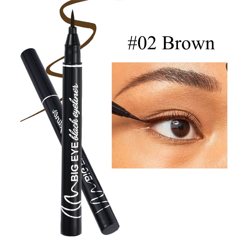 Xpoko Black Brown Matte Liquid Eyeliner Pen Waterproof Long Lasting Quick Drying Smooth Easy To Color Eyeliner Pen Makeup Cosmetics