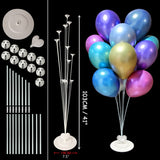 7/13/19tubes Led Balloon Holder Column Balloons Stand Stick Ballon Birthday Party Decorations Kids Adult Wedding Christmas Decor