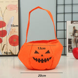 Xpoko Cute Halloween Portable Pumpkin Bag Trick Or Treat Kids Candy Bag Happy Halloween Day Gift Pumpkin Backpack Shoulder Bag