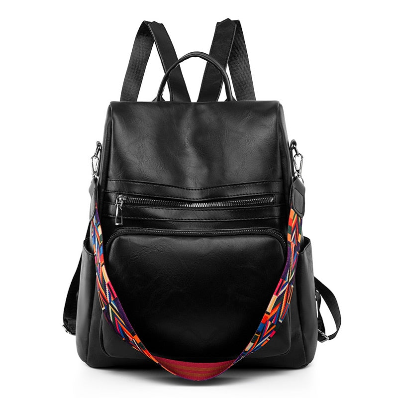Xpoko Fashion Anti-Theft Women Backpacks Famous Brand High Quality Leather Female Backpack Ladies Large Capacity School Bag For Girls