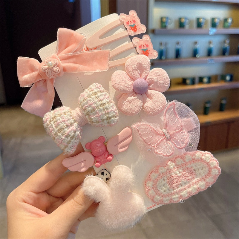 Back to school guide Plush Hair Clip Autumn and Winter Little Girls' Side Barrettes Cute Girls' Baby Headwear 2022 New Hairpins