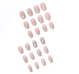 Back to school Long Ballet False Nails European and American Wearing Nail Chips Rhinestone Glitter Powder Detachable Finished Product 24pcs/box