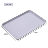 Xpoko Nordic Plastic Tray 1PC Rectangular Storage Tray Home Kitchen Supply Fruit Dessert Trays Cup Plate Tableware Multi-Function