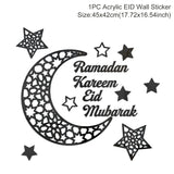 Ramadan Window Sticker Eid Mubarak Decor Kareem Ramadan Decorations For Home Islamic Muslim Party Gifts Mural Wall Decals Decor