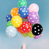 100 Pieces 12 Inch Multicolor Dot Latex Balloons Birthday Festive Wedding Anniversary Decoration Christmas Baby Party Supplies