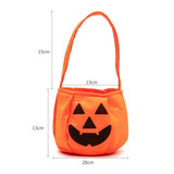 Xpoko Cute Halloween Portable Pumpkin Bag Trick Or Treat Kids Candy Bag Happy Halloween Day Gift Pumpkin Backpack Shoulder Bag