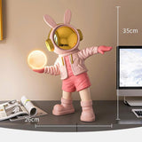 36cm Astronaut Night Light Resin Statue Decoration Bedroom Bedside Children's Room Light Adjustable Light Spaceman Sculpture