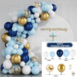 Blue Metallic Balloon Garland Arch Kit Birthday Party Decor Confetti Latex Balloon For Wedding Kids Baby Shower Party Decoration