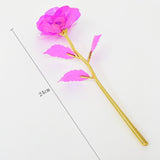 Xpoko Artificial Flowers Immortal  Valentine's Day Cheap Fake Rose Colorful High Quality Gold Foil Flower For Party Home Decor