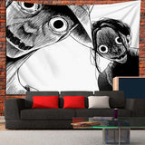 Horror Japan Style Tapestry Black  Anime Art Printing Tapestry Gift Living Room Decor Wall Hanging Decoration Household