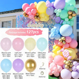 Macaron Blue Balloon Garland Birthday Party Decor Kids Baby Shower Boy Latex Ballon Arch Kit Wedding Party Baloon Suppiles