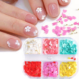 3D Flower Shaped Nail Sequins Pink Petals Sakura Nail Charms Metal Gold Beads Decoration Japanese Manicure Craft Confetti GLYHP