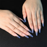 SM14211249 Glitter Nude Nails Press on XL Length Ballerina False Fingernails