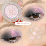 Xpoko Back to School Potato Texture Glitter Eyeshadow Palette Pearlescent Diamond Monochrome Highlighter Powder Brighten Shiny Eyes Makeup Cosmetics