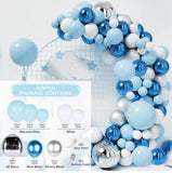 Blue Metallic Balloon Garland Arch Kit Birthday Party Decor Confetti Latex Balloon For Wedding Kids Baby Shower Party Decoration