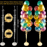 7/13/19tubes Led Balloon Holder Column Balloons Stand Stick Ballon Birthday Party Decorations Kids Adult Wedding Christmas Decor