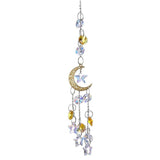 Xpoko Beautiful Shiny Hanging Decor Faux Crystal Exquisite Star Shape Suncatcher Decor For Home