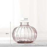 Xpoko Mini Simple Stained Glass Vase Home Decoration Ornament Aromatherapy Bottle Hydroponic Flower Arrangement Glass Vase