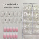 120pcs/box Instant Soft Gel Nail Tips Sculpted Coffin Stiletto Full Cover Press On Nail Tips Soak Off Salon Custom Nails