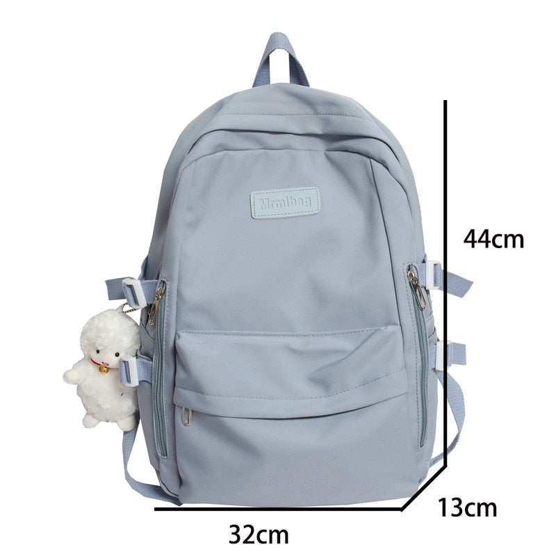 Xpoko Casual Waterproof Nylon Women Bags School Backpack For Teenagers Girls Travel  Backbag Mochilas Female Small Bookbag Kawaii Bag