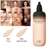 XPOKO 2 Colors Silky Liquid Foundation Oil Control Light Moisturizing Cover Dark Circles Concealer BB Cream Facial Makeup Cosmetics