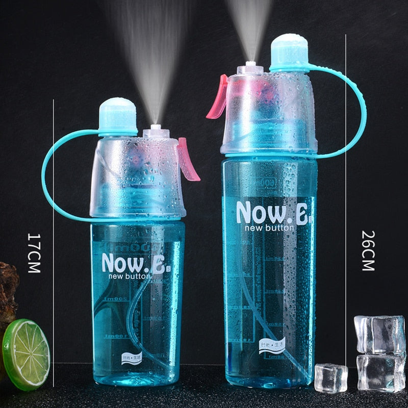 Xpoko 600/400ML Spray Water Bottle Summer Sports Bottle Tumbler Portable Outdoor Drinkware Climbing Bicycle Bottle With Straw