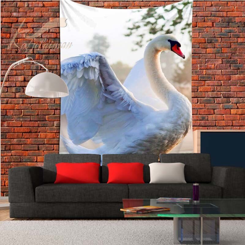 Swan Tapestry Lovely Romantic Bird Home Decor Wall Hanging Decoration Gift Fashion Wall Art Dropshipping