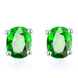 Xpoko Green Geometric Water Drop Crystal Earrings Droplet Shaped Zircon Engagement Pendant Earrings For Women Party Wedding Jewelry