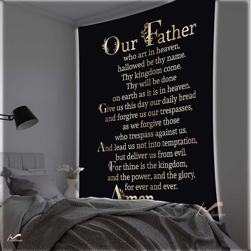 Our Father Tapestry Bible Gospel Wall Hanging Room Decor Aesthetic Christianity  Wall Art Decor Gift Painting Dropshipping