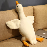 back to school 50-190cm Cute Big White Goose Plush Toy Kawaii Huge Duck Sleep Pillow Cushion Soft Stuffed Animal Doll Birthday Gift for Girl