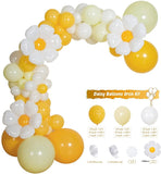 Xpoko 119 Piece Daisy Balloon Arch Wreath Kit Yellow Daisy Flower Helium Balloon Party Decorations Birthday Party Wedding Baby Shower