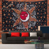 Sun Indian Mandala Tapestry Wall Hanging Boho decor macrame hippie Witchcraft Tapestry  Beach Towel Rectangle  Tablecloth