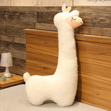 Xpoko back to school Lovely Alpaca Plush Toy Japanese Soft Stuffed Cute Sheep Llama Pregnancy Sleep Pillow Pregnant Kawaii Room Bed Decor Child Gift