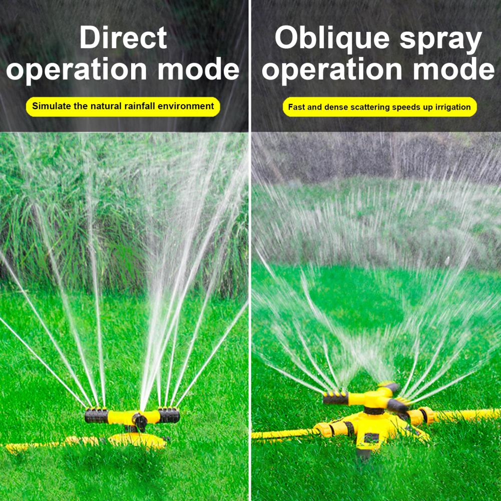 Xpoko Rotary 3 Fork Automatic Spray Head Adjustable Utility Water Sprinkler Plastic Practical Watering Irrigation Sprayer For Garden
