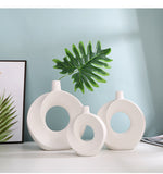 Xpoko White/Beige/Black The New Donut Vase Manual Bohemian Home Crafts
