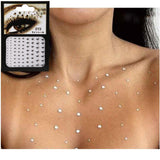 Xpoko 6 Colors Tattoo Sticker Glitter Diamond Makeup Eyeliner Eyeshadow Face Rhinestone Sticker Jewelry Eyes Makeup Crystal Stickers