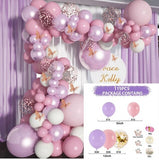 Xpoko back to school Purple Balloon Garland Arch Kit Wedding Butterfly Birthday Party Decorations Gender Reveal Latex Balloon Baptism Baby Shower